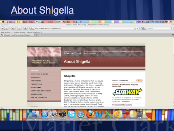 About Shigella, Shigella Lawyer, Shigella Attorney