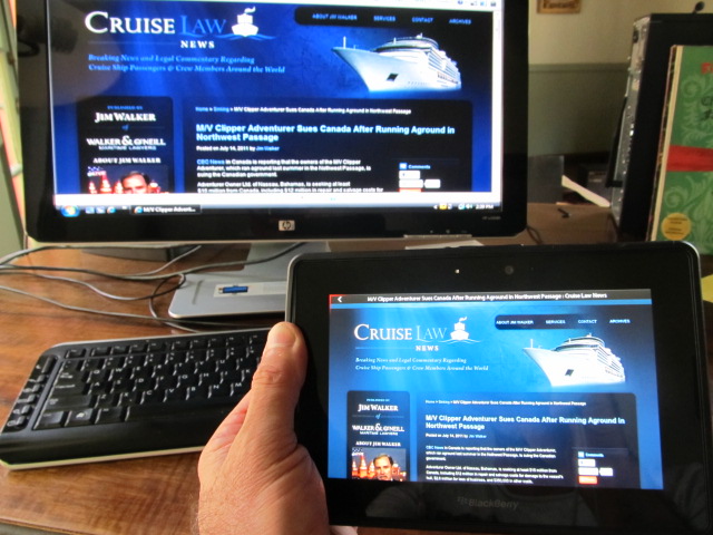 Cruise Law News - Blackberry PlayBook