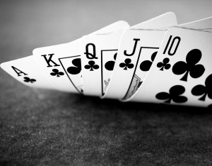 Cards royal flush 26062085 BW