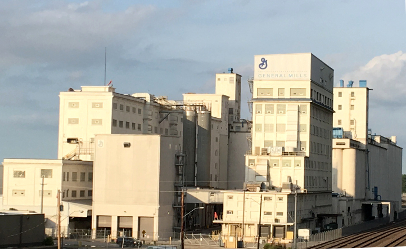 The General Mills plant in Kansas City, MO, is just northeast of the heart of the city's downtown area. (Photo by Coral Beach)