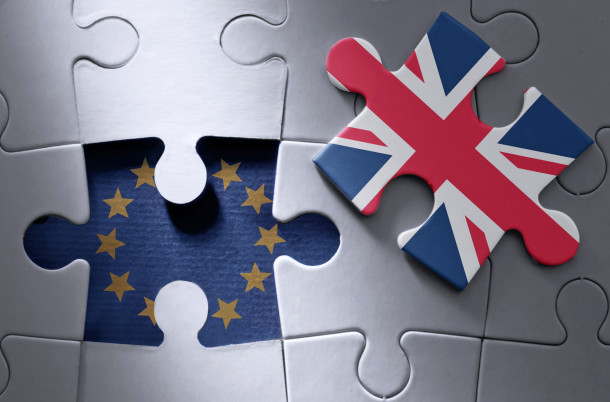 Brexit jigsaw puzzle concept