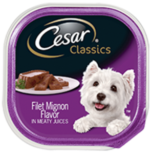 Cesar Classics Filet Mignon dog food copy