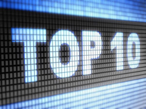 "Top 10" on a screen. More>>