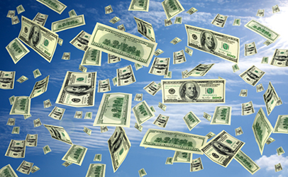 Flying money