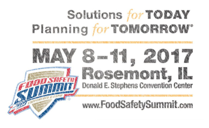 Food Safety Summit 2017 logo dates