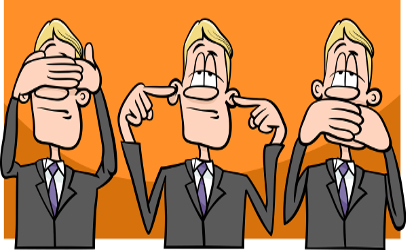 illustration see hear say no evil