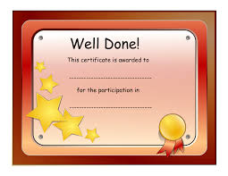 certificate of participation