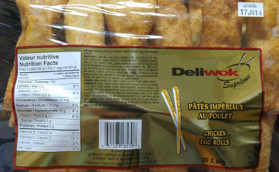 recalled Deliwok chicken egg rolls