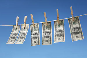 Hanging $100 Bills