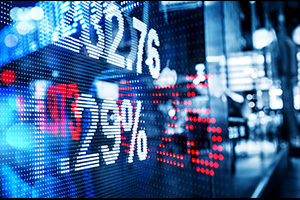 Stock and shares digital board