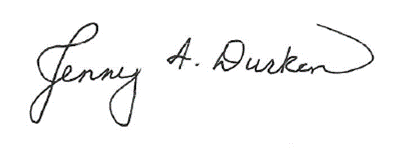 Mayor Jenny Durkan's Signature
