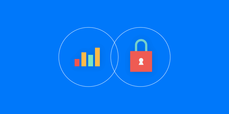 Data Security-01 Graphic shows symbols representing digital security