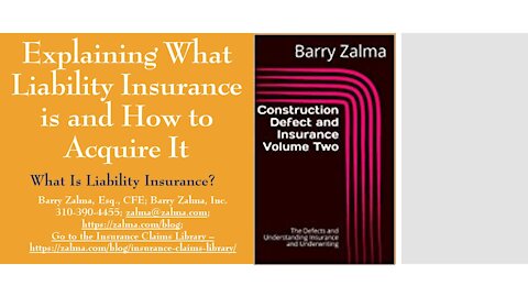 A Video Explaining What Liability Insurance is and How to Acquire It