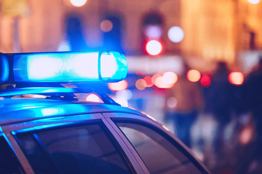 Police at Car Accident