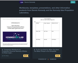 Screen capture of Gumroad page